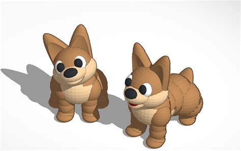 3D design Corgi Puppies - Tinkercad