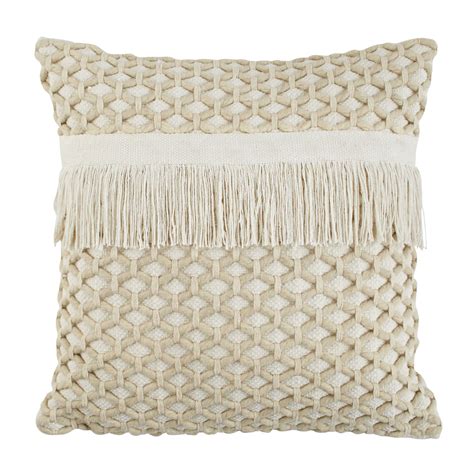 Stitch Fringe Decorative Pillow| Décor | Brylane Home