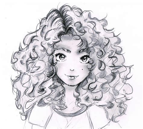 Curly hair Drawing Reference and Sketches for Artists