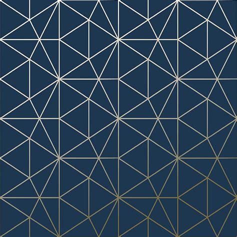 Free download Metro Prism Geometric Triangle Wallpaper Navy Blue and Gold [1500x1500] for your ...