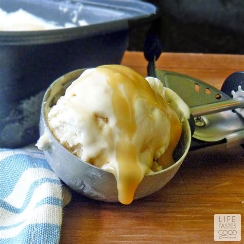 Salted Caramel Ice Cream Recipe | No Churn #IceCreamWeek | Life Tastes Good