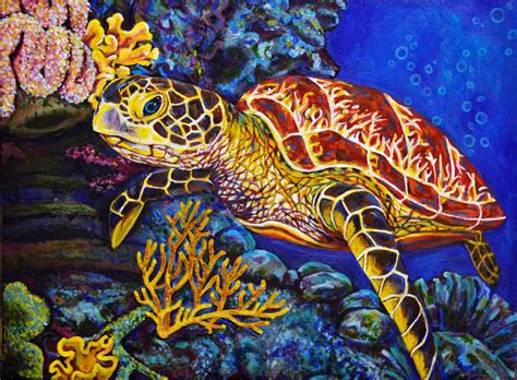 Acrylic Sea Turtle Painting