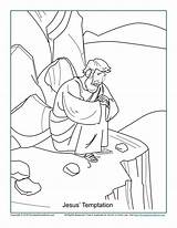 Jesus Being Tempted Coloring Page Pages sketch template