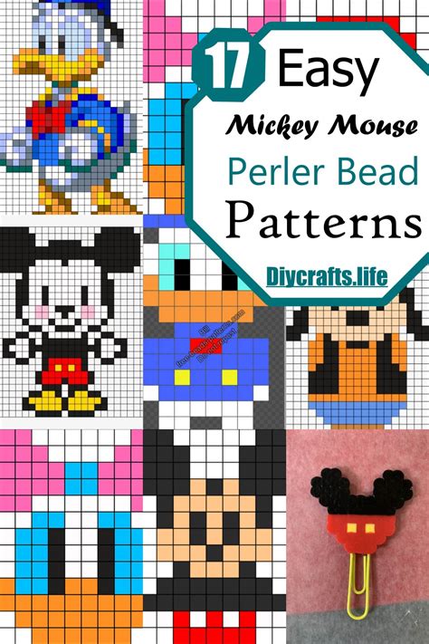 16 Mickey Mouse Perler Beads Patterns For Little Ones - DIY Crafts