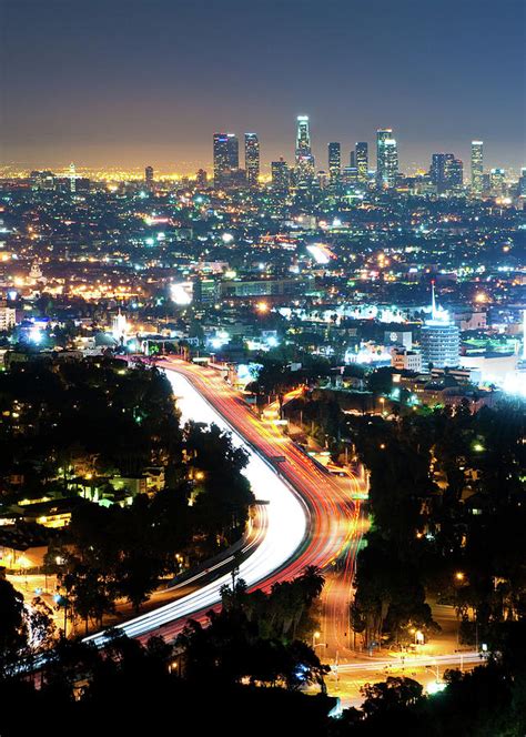 Downtown Los Angeles Night View Photograph by Sungjin Ahn Photography | Fine Art America