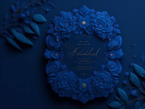 Premium AI Image | Beautiful and elegant floral wedding invitation card ...