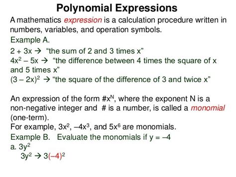 6 polynomial expressions and operations