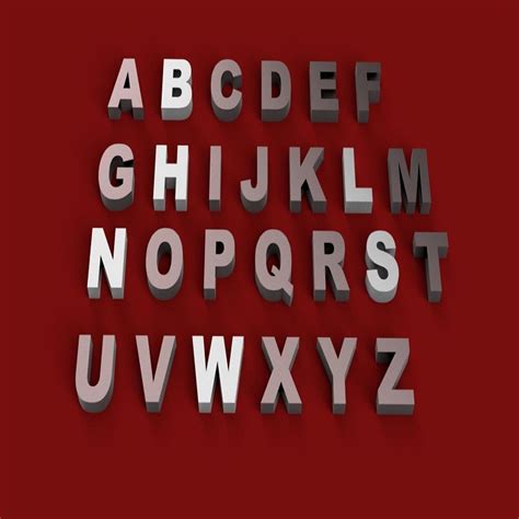 Download STL file ARIAL BLACK font uppercase and lowercase 3D letters ...