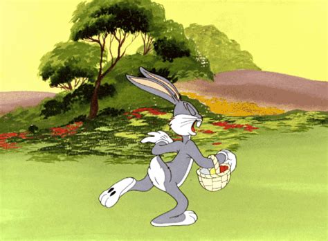 looney tune bugs bunny paques chocolat easter chocolate Image, GIF animé