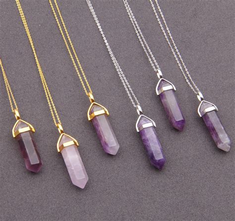 Amethyst Necklace,healing Amethyst Necklace Pendants,crystals Necklace,boho Amethyst Necklace ...