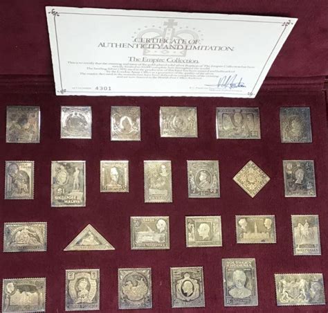 The Empire Collection of Sterling Silver Ingot Stamps in Original Presentation Box ...