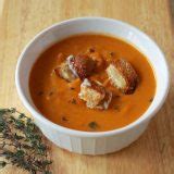 Roasted Sweet Potato Soup with Grilled Cheese Croutons