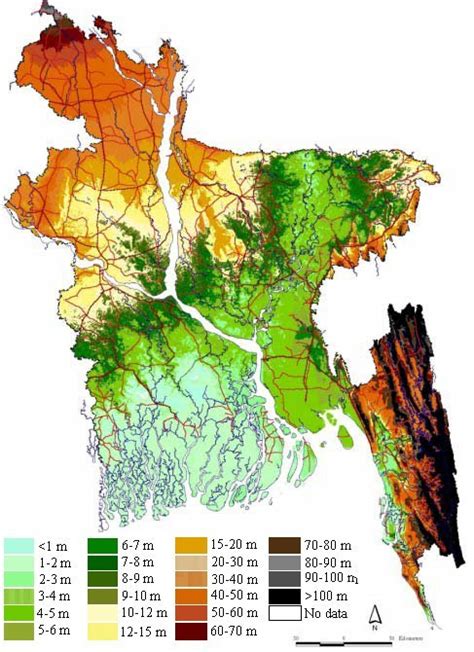 Topographic map of Bangladesh. | Download Scientific Diagram