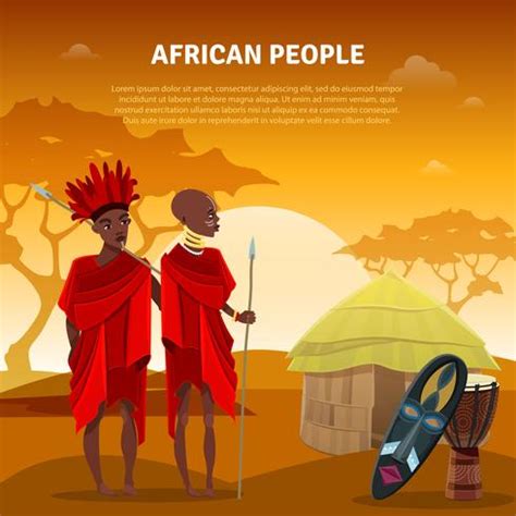 African People And Culture Flat Poster 471705 Vector Art at Vecteezy