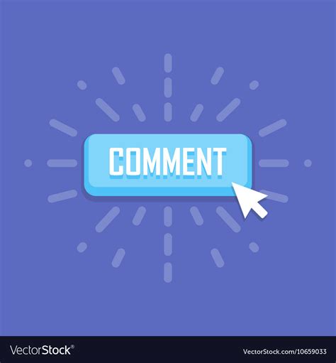 Comment button template design business Royalty Free Vector