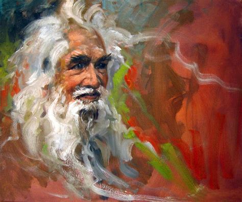 Wise Old Man Painting by Andrew Judd