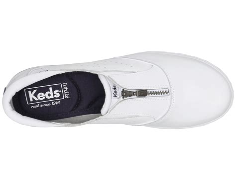 Keds Pacey Zip Smooth Leather in White | Lyst