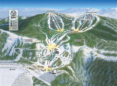 June Mountain Ski Area Trail Map | California Ski Resort Maps