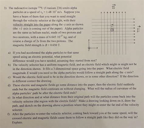 Solved 3) The radioactive isotope 236U (Uranium 236) emits | Chegg.com