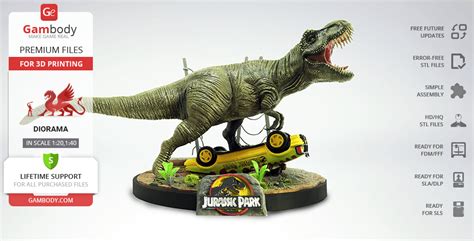 Jurassic Park T. Rex - STL files for 3D Printing | Gambody