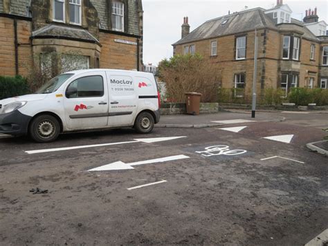 Braidburn Terrace - new road markings © M J Richardson :: Geograph Britain and Ireland