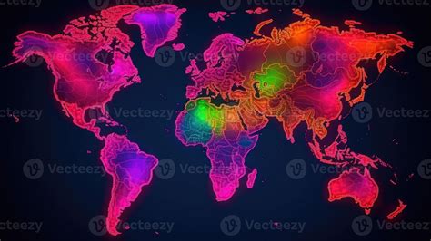 world map continents with bright watercolor . 23372994 Stock Photo at Vecteezy