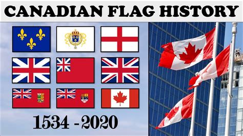 Canadian Flag History. Every Canadian Flag 1534-2020. - YouTube