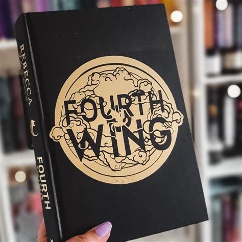 Fourth wing gold vinyl decal for book covers (book NOT included) – Romantasy Designs