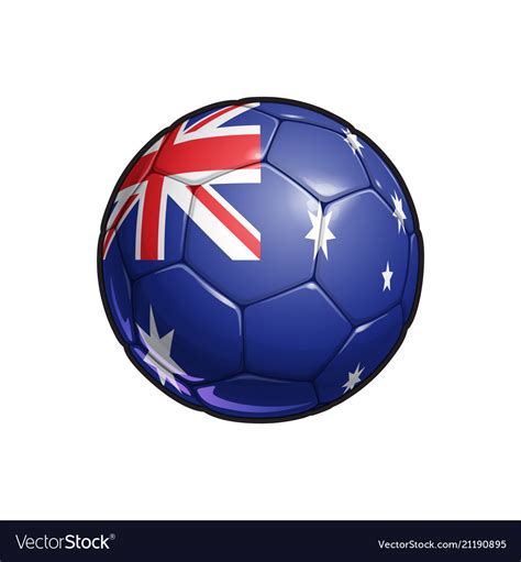 Australian flag football - soccer ball Royalty Free Vector