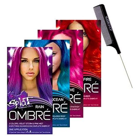 Splat Rebellious Colors 'The Original OMBRE 2 Colors' Semi-Permanent Hair Color Complete Kit Dye ...