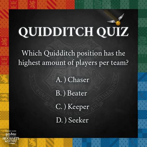 Which Quidditch position... - Harry Potter: Hogwarts Mystery