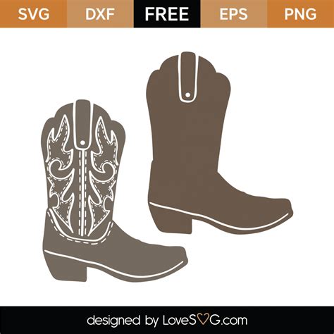 Free Cowboy Boots SVG Cut File - Lovesvg.com