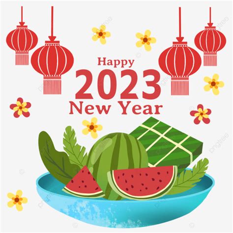 Vietnamese New Year Tet Food Border 2023, Vietnam, New Year, 2023 PNG ...