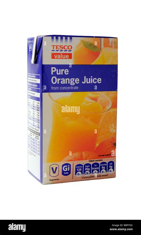 Orange juice carton Cut Out Stock Images & Pictures - Alamy