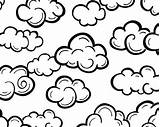 Cloud Coloring Pages sketch template