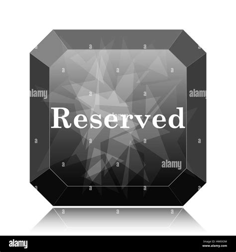 Reserved icon, black website button on white background Stock Photo - Alamy