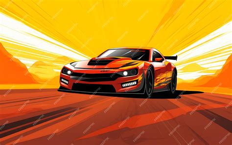 Premium AI Image | Colorful Illustration nascar race car sports background