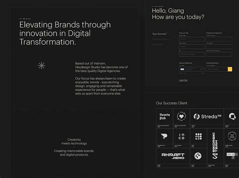 Dark Mode Website Design by Hey Design Studio on Dribbble