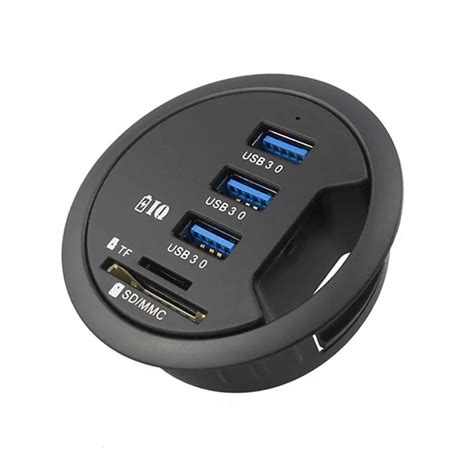 In Desk USB Hub 3 Port USB 3.0 charger with 2 Slot,SD / Micro SD Card Reader-in USB Hubs from ...