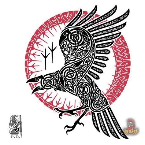 Viking Raven Symbol | Norrøn tatovering, Norrøne symboler, Vikingsymboler