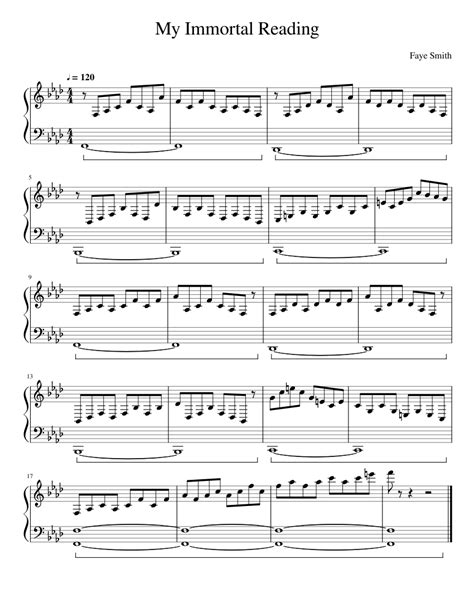 My Immortal Reading Sheet music for Piano (Solo) | Musescore.com