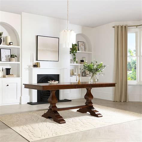 Cavendish Extending Dining Table, 160-200cm, Dark Oak Veneer & Solid Hardwood Only £649.99 ...