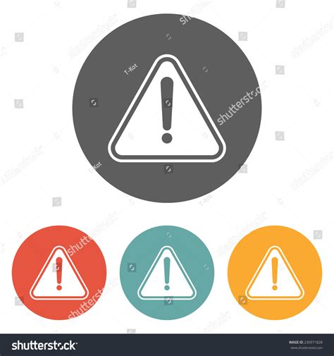 Attention Sign Icon Stock Vector Illustration 230971828 : Shutterstock