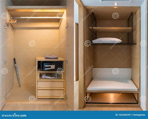 Empty Wardrobe in Hotel Room Stock Image - Image of cloth, locker: 165446599