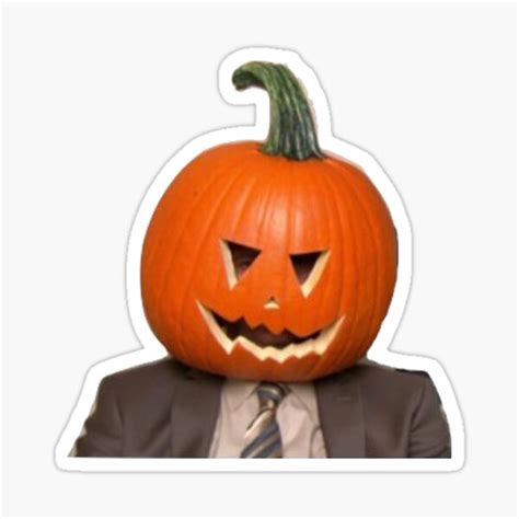 "Dwight Pumpkin " Sticker by Ryan1215 | Redbubble