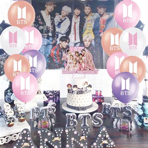 BTS Party Decorations Set ,34PCS BTS Birthday Party Supplies - BTS ...