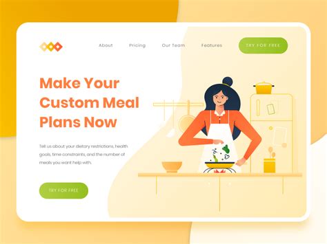 Food Startup Landing Page 1 by Samuel Oktavianus on Dribbble