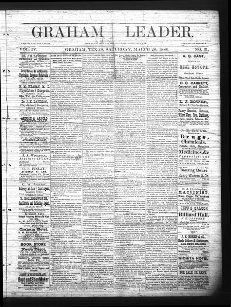 Graham Leader. (Graham, Tex.), Vol. 4, No. 31, Ed. 1 Saturday, March 20 ...