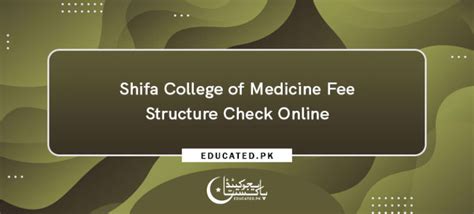 Shifa Medical College Admission 2024 Last Date - stmu.edu.pk