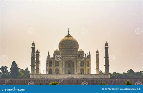 Taj Mahal - View from Garden Stock Photo - Image of building ...